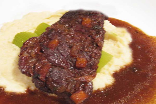 Daniel boulud short ribs braised in red wine with celery duo