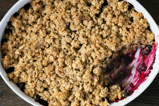 Easy blueberry crunch Page-Turner-Cookbook