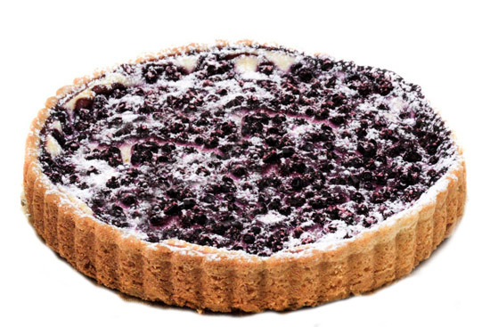 Wild blueberry flan 