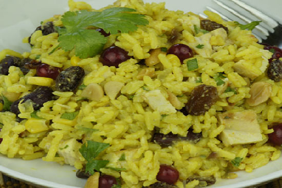 Curried chicken and rice salad