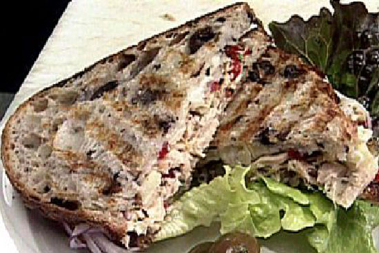 Tuna salad on olive bread with arugula - A recipe by Epicuriantime.com