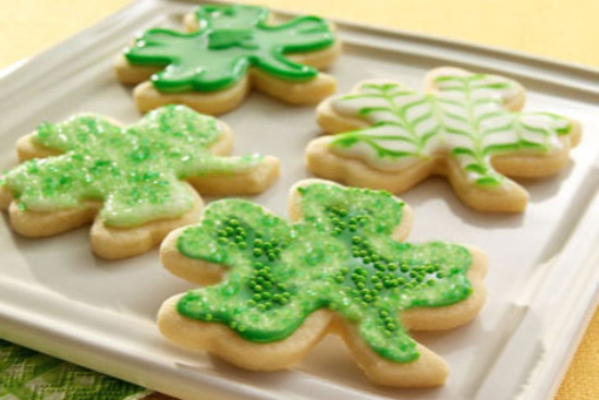 Shamrock Four-Leaf clovers cookie