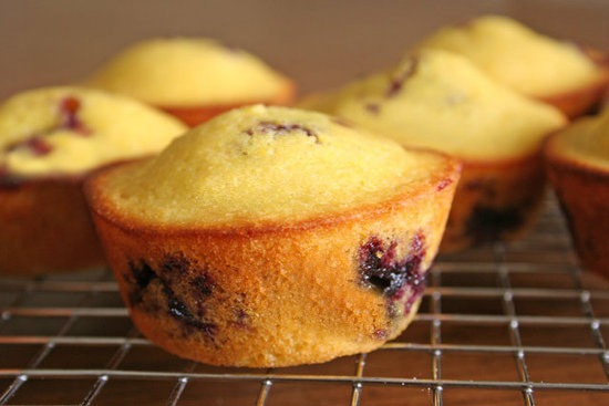 Blueberry corn muffins