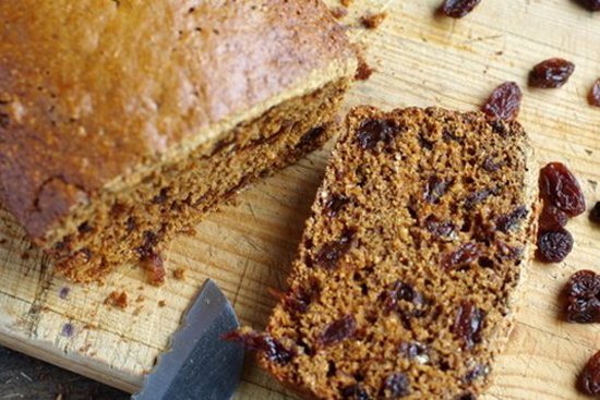 Malt bread with raisins