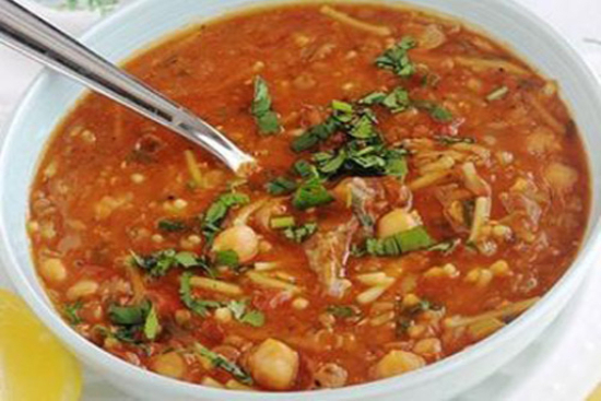 Moroccan spiced chickpea soup