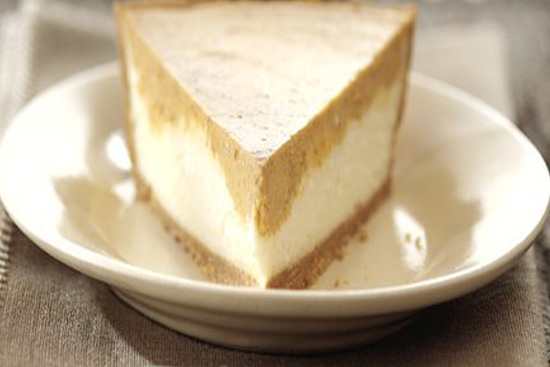 Double layer pumpkin cheesecake